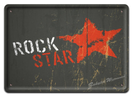 ROCK STAR METALOWY SZYLD OBRAZEK RETRO #03638