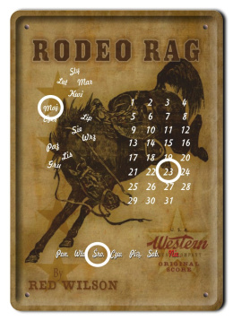 RODEO KALENDARZ METALOWY SZYLD RETRO #06476