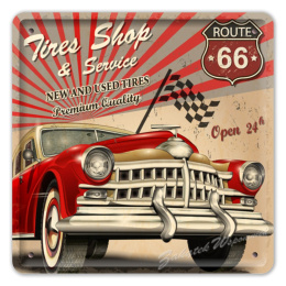 ROUTE 66 METALOWY SZYLD OBRAZEK PLAKAT RETRO #02630