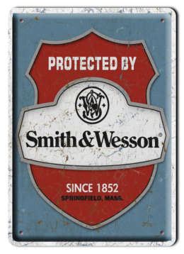 BROŃ SMITH & WESSON METALOWY SZYLD RETRO #00455