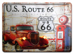 ROUTE 66 GARAŻ METALOWY SZYLD PLAKAT RETRO #07965