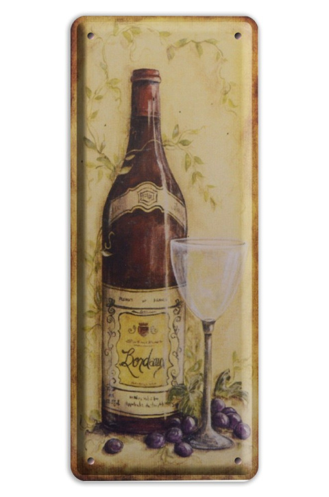 WINO METALOWY SZYLD OBRAZEK PLAKAT RETRO #00344