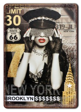 NEW YORK METALOWY SZYLD PLAKAT RETRO #02735