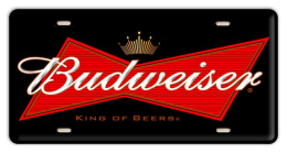 BUDWEISER METALOWA TABLICA REJESTRACYJNA #06575