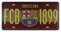 FCB BARCELONA METALOWA TABLICA REJESTRACYJNA #06558