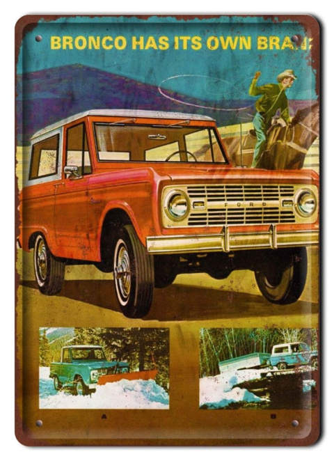 FORD BRANCO METALOWY SZYLD PLAKAT RETRO #05361