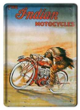 INDIAN PLAKAT METALOWY SZYLD RETRO #07457