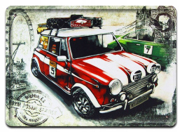 MINI CUPER METALOWY SZYLD PLAKAT RETRO #07998