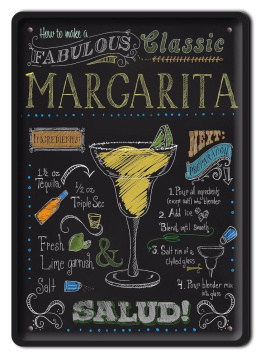 MARGARITA DRINK METALOWY SZYLD PLAKAT RETRO #07467