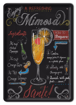 MIMOSA DRINK METALOWY SZYLD PLAKAT RETRO #07469