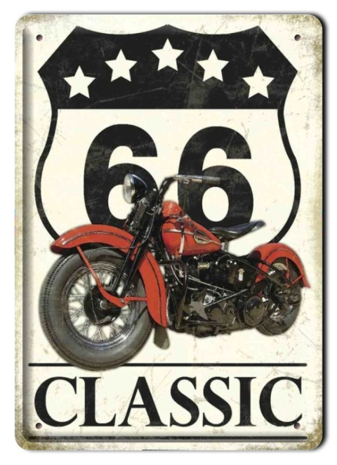 ROUTE 66 METALOWY SZYLD PLAKAT VINTAGE RETRO #00180