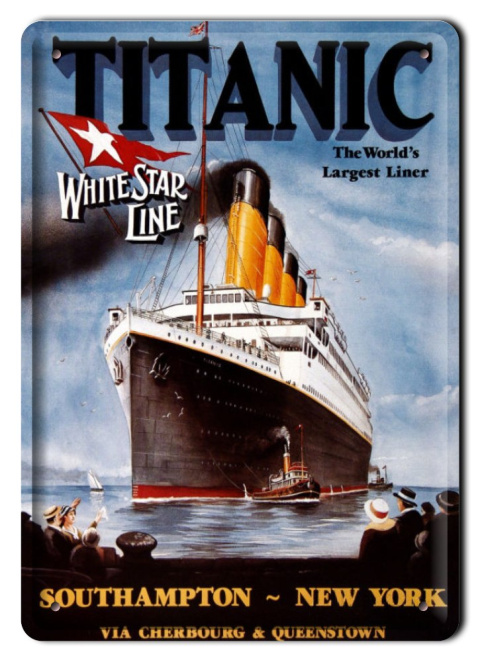 TITANIC METALOWY SZYLD PLAKAT VINTAGE RETRO #00492