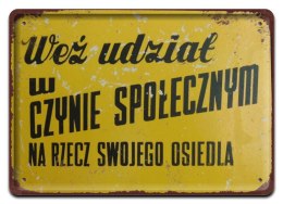 PRL PLAKAT METALOWY SZYLD OBRAZEK RETRO #12625