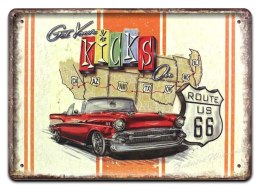 ROUTE 66 METALOWY SZYLD PLAKAT VINTAGE RETRO #02743