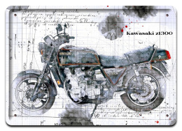 KAWASAKI PLAKAT METALOWY SZYLD OBRAZEK #21256