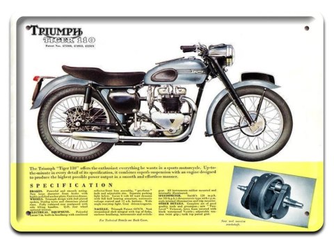 TRIUMPH METALOWY SZYLD PLAKAT RETRO #08676