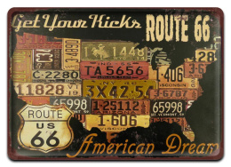 ROUTE 66 PLAKAT METALOWY SZYLD OBRAZEK RETRO#20552