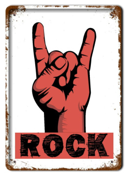 ROCK PLAKAT METALOWY SZYLD OBRAZEK RETRO #20734