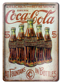 COCA COLA PLAKAT METALOWY SZYLD OBRAZEK #20801