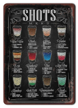 SHOTS PLAKAT METALOWY SZYLD OBRAZEK RETRO #21234