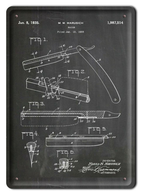 BARBER PLAKAT METALOWY SZYLD OBRAZEK RETRO #21344