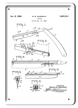 BARBER PLAKAT METALOWY SZYLD OBRAZEK RETRO #21353