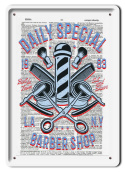 BARBER PLAKAT METALOWY SZYLD OBRAZEK RETRO #21374