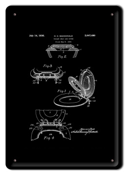 TOALETA PLAKAT METALOWY SZYLD OBRAZEK RETRO #21465