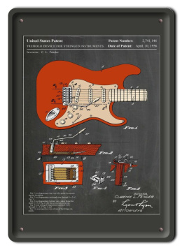 GITARA PLAKAT METALOWY SZYLD OBRAZEK RETRO #21485