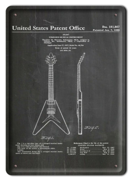 GITARA PLAKAT METALOWY SZYLD OBRAZEK RETRO #21486