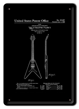 GITARA PLAKAT METALOWY SZYLD OBRAZEK RETRO #21487