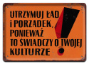 PRL PLAKAT METALOWY SZYLD OBRAZEK RETRO #12723