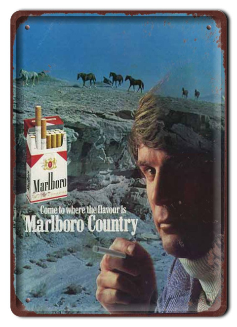 MARLBORO PLAKAT METALOWY SZYLD OBRAZEK RETRO #12738