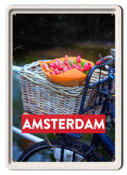 AMSTERDAM PLAKAT METALOWY OBRAZEK #13628