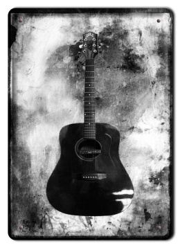 GITARA PLAKAT METALOWY OBRAZEK #13889