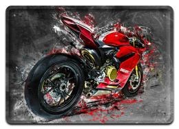 MOTOCYKL PLAKAT METALOWY OBRAZEK #12453