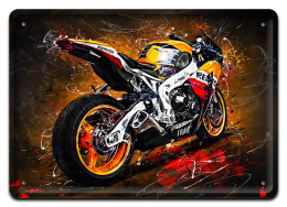 MOTOCYKL PLAKAT METALOWY OBRAZEK #12469