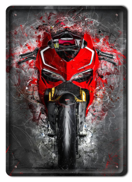 MOTOCYKL PLAKAT METALOWY OBRAZEK #12441