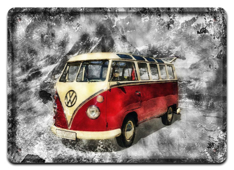 VW BUS PLAKAT METALOWY OBRAZEK #14069