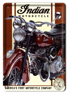 INDIAN HARLEY METALOWY SZYLD PLAKAT RETRO #07242