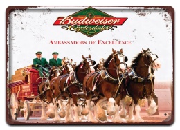 BUDWEISER PIWO PLAKAT METALOWY SZYLD OBRAZEK #17734