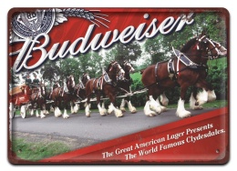 BUDWEISER PIWO PLAKAT METALOWY SZYLD OBRAZEK #17731