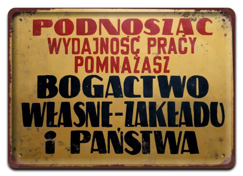 PRL Szyld Retro Vintage PLAKAT METALOWY OBRAZEK #17915