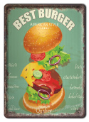 BURGER METALOWY SZYLD PLAKAT RETRO #03848