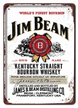 JIM BEAM METALOWY SZYLD PLAKAT RETRO #07122