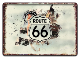 ROUTE 66 GARAGE METALOWY SZYLD OBRAZEK #01697