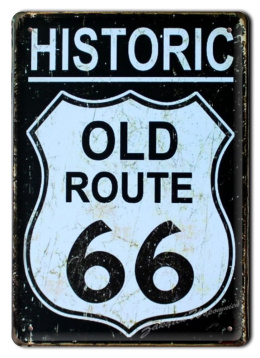 ROUTE 66 METALOWY SZYLD PLAKAT RETRO #03407