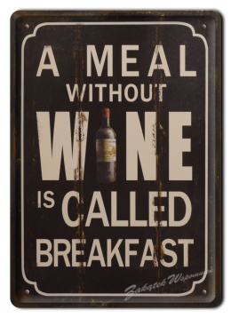 WINO METALOWY SZYLD PLAKAT OBRAZEK VINTAGE #03012