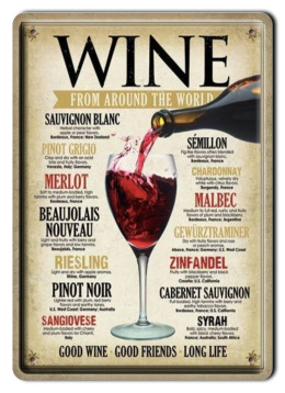 WINO PLAKAT METALOWY SZYLD VINTAGE RETRO #01140