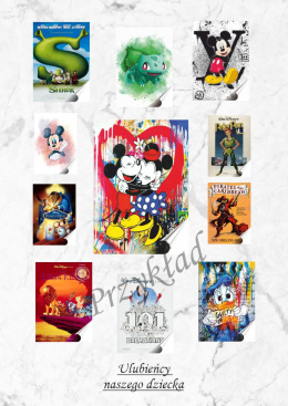 Disney Plakat Bajkowy Na Ścianę Pokój Dziecka Plakietka Samoprzylepna#18416